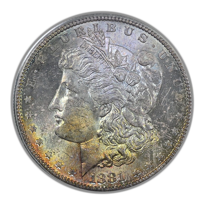 1881-S Morgan Dollar $1 PCGS MS64 CAC OGH - DUAL SIDED TONED!