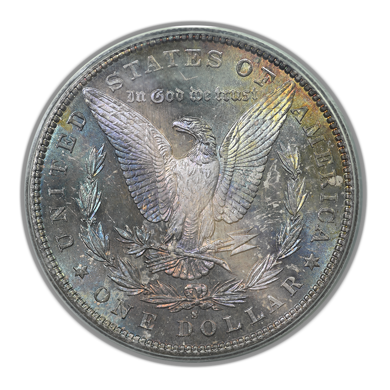 1881-S Morgan Dollar $1 PCGS MS64 CAC OGH - DUAL SIDED TONED!