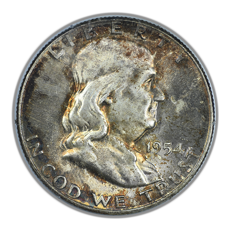 1954 Franklin Half Dollar 50C PCGS Rattler MS64 CAC
