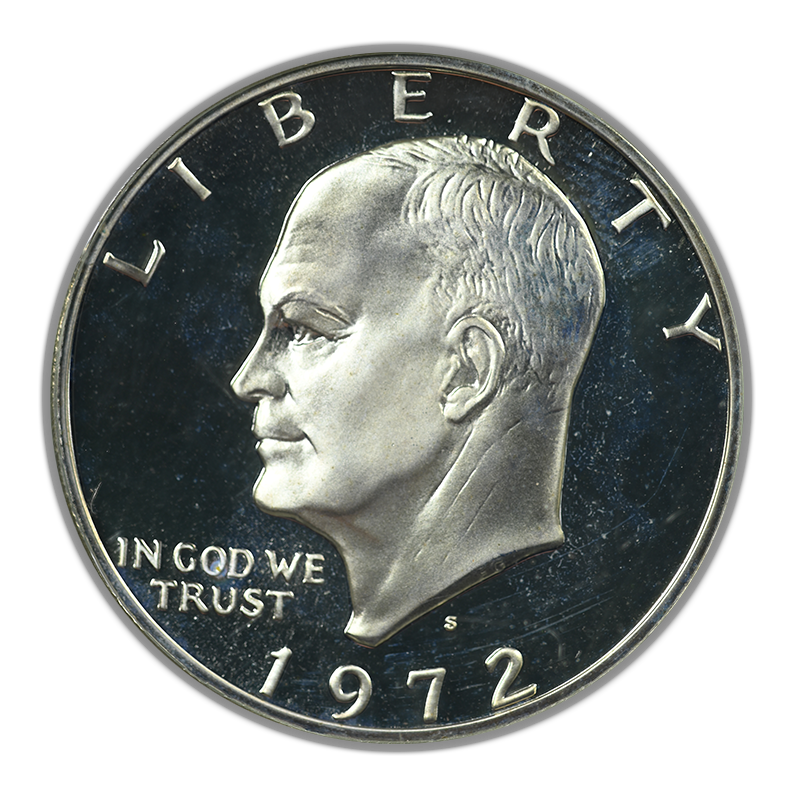 1972-S Proof Silver Eisenhower Ike Dollar $1 PCGS PR67 OGH