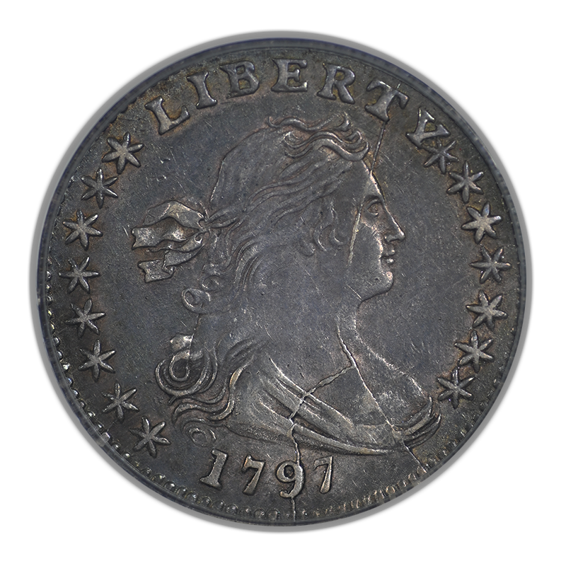 1797 Draped Bust Half Dime H10C PCGS AU50 OGH