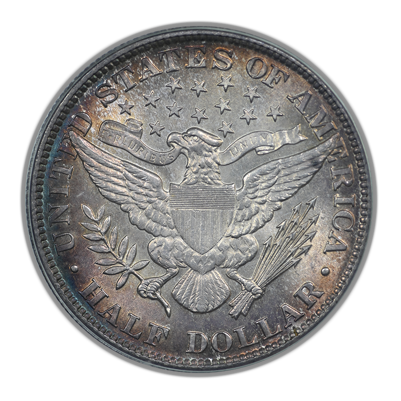 1904 Barber Half Dollar 50C PCGS MS61 OGH - TONED!