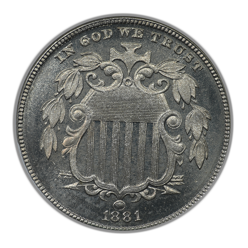 1881 Proof Shield Nickel 5C NGC PF66CAM Cameo