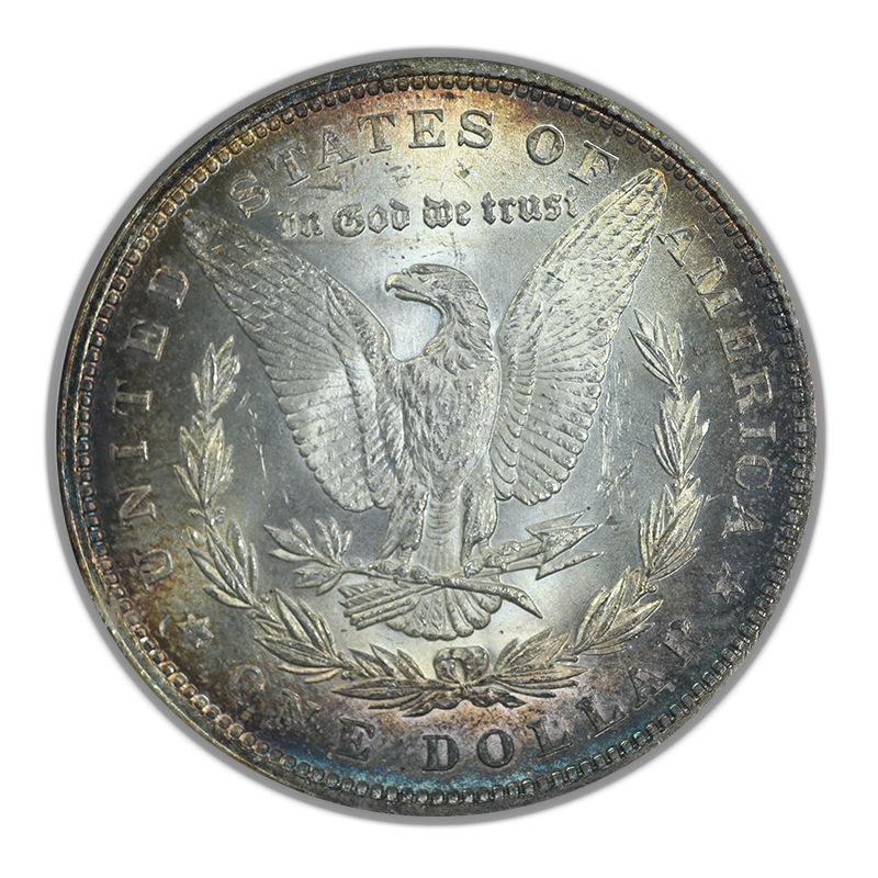 1879 Morgan Dollar $1 ANACS Soapbox MS64 - TONED! Reverse