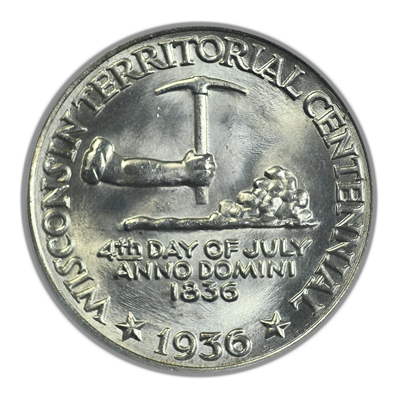 1935 Wisconsin Classic Commemorative Half Dollar 50C PCGS MS65 CAC OGH Obverse