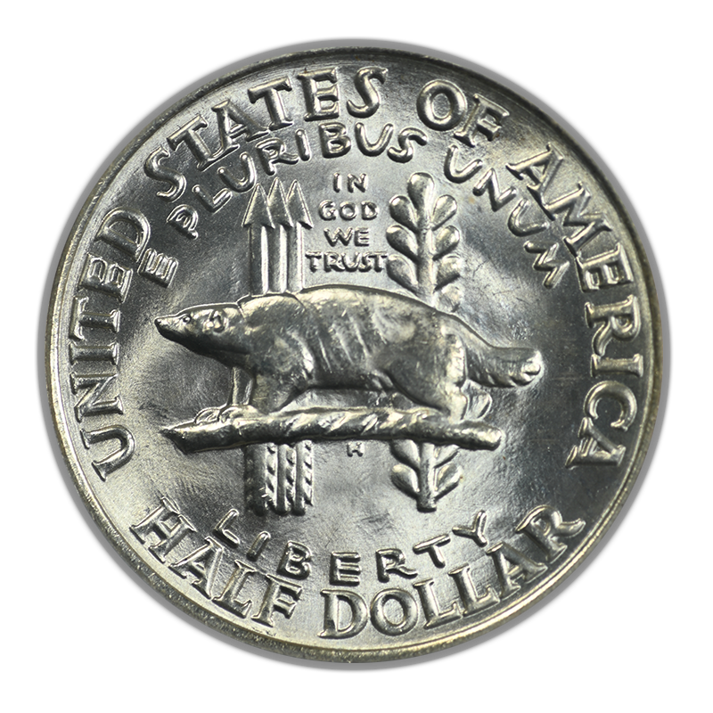 1935 Wisconsin Classic Commemorative Half Dollar 50C PCGS MS65 CAC OGH Reverse