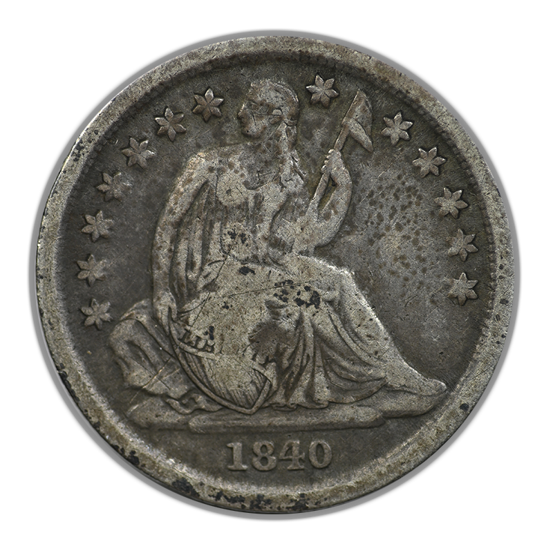 1840-O Liberty Seated Dime 10C Raw VG+ Very Good – Americana Rare Coin