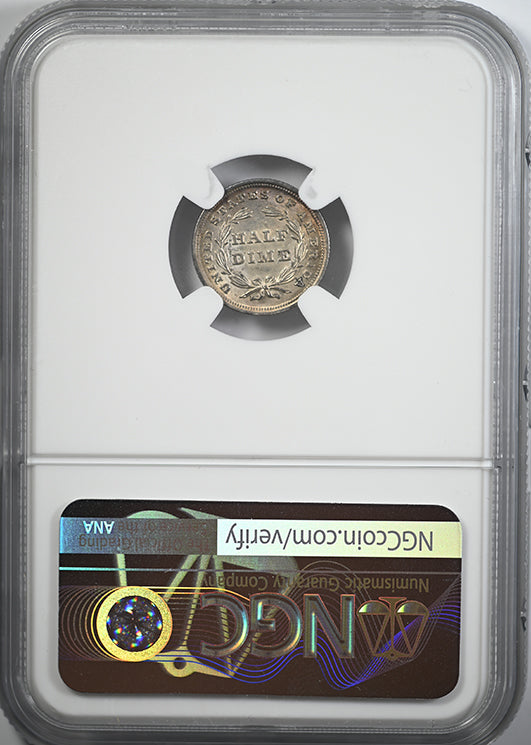 1837 Liberty Seated Half Dime H10C NGC MS62 - Small Date Reverse Slab