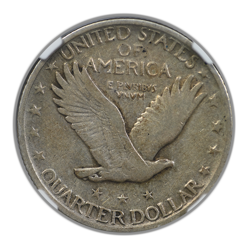 1921 Standing Liberty Quarter 25C NGC F15 Reverse
