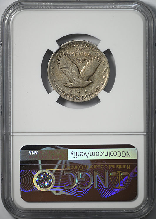 1921 Standing Liberty Quarter 25C NGC F15 Reverse Slab