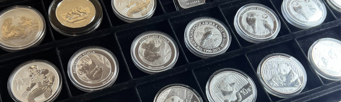 Coins in airtight capsules for proper storage.