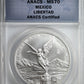 2012-Mo Mexico Silver Libertad 1 Onza ANACS MS70