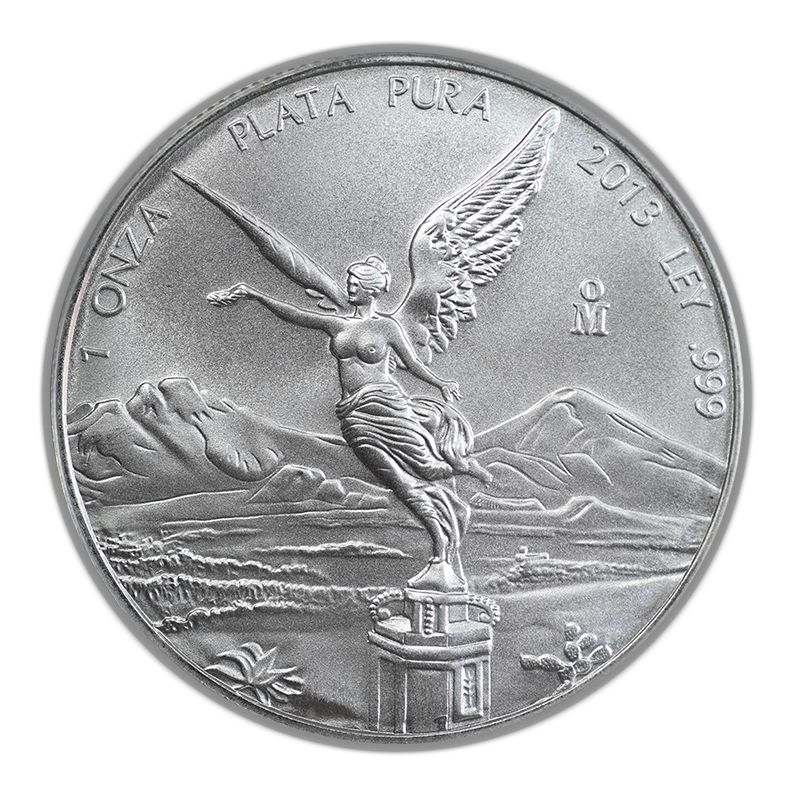 2013-Mo Mexico Silver Libertad 1 Onza ANACS MS70