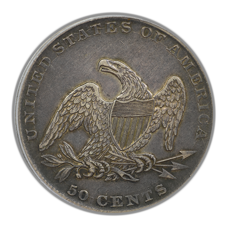 1837 Capped Bust Half Dollar 50C PCGS XF45 - Reeded Edge