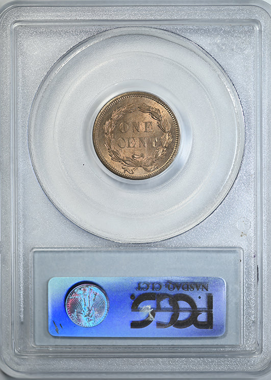 1859 Indian Head Cent 1C PCGS MS62 CAC Reverse Slab