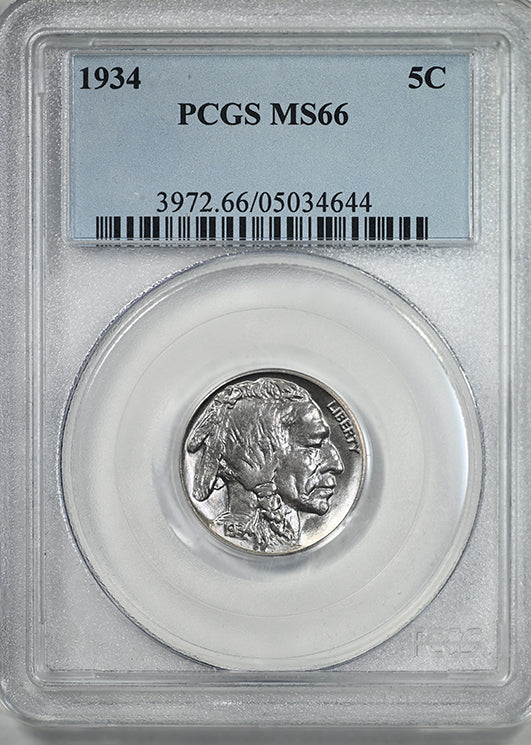 1934 Buffalo Nickel 5C PCGS MS66