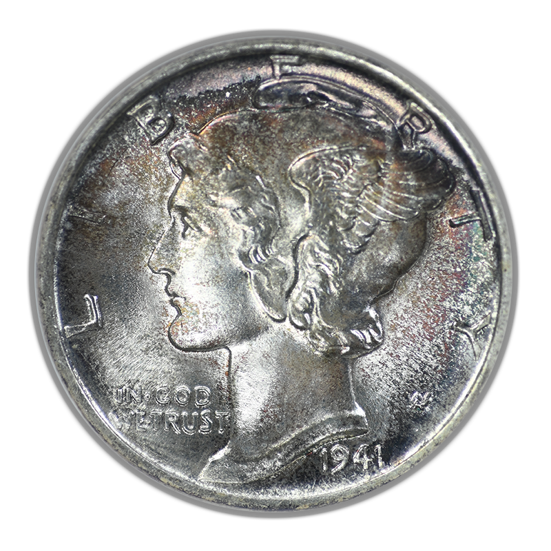 1941 Mercury Dime 10C NGC Fatty MS67 CAC