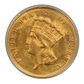 1874 Indian Princess Gold Three Dollar Piece $3 PCGS MS62