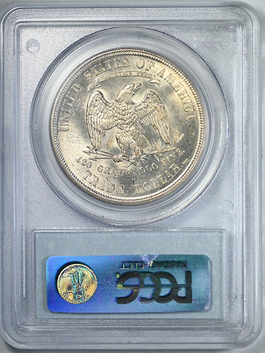 1875-S Trade Dollar T$1 PCGS MS63 Reverse Slab
