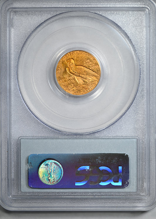 1929 Indian Head Gold Quarter Eagle $2.50 PCGS MS63 CAC - BRIGHT!