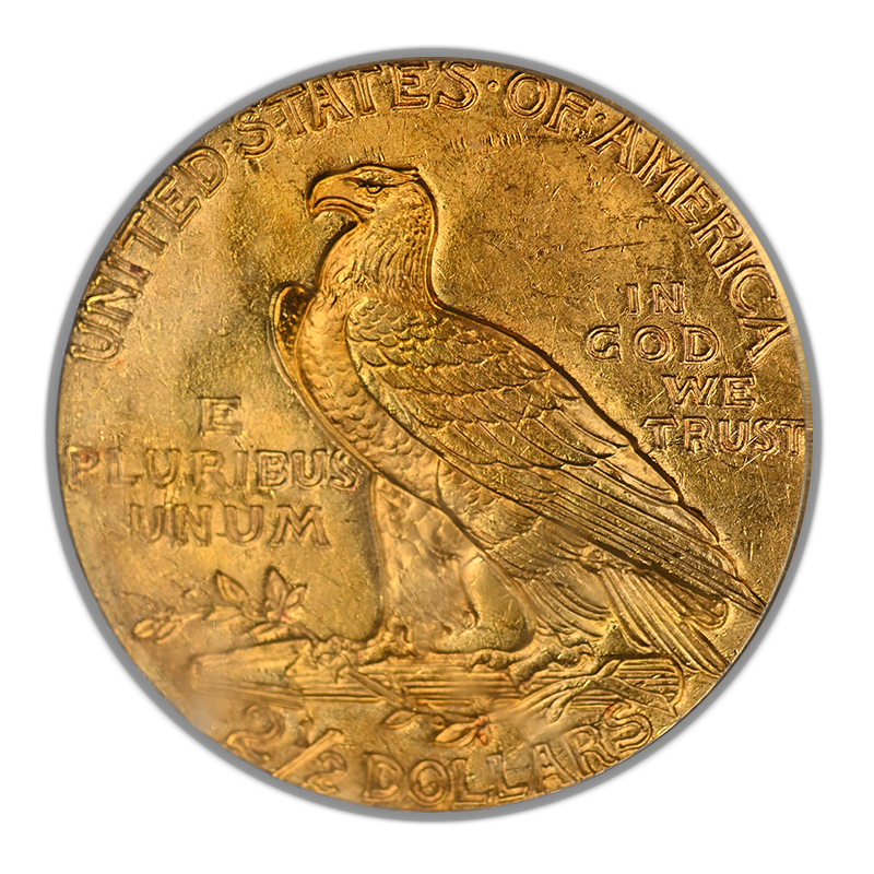 1929 Indian Head Gold Quarter Eagle $2.50 PCGS MS63 CAC - BRIGHT!