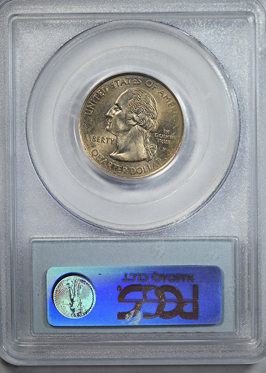 2000-P Washington Maryland State Quarter 25C PCGS AU58 - Reverse Clad Layer Missing