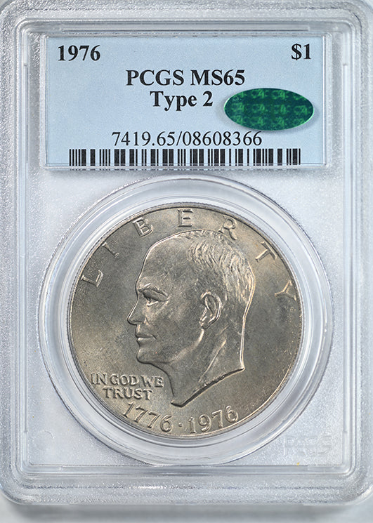 1976 Type 2 Clad Eisenhower Ike Dollar $1 PCGS MS65 CAC