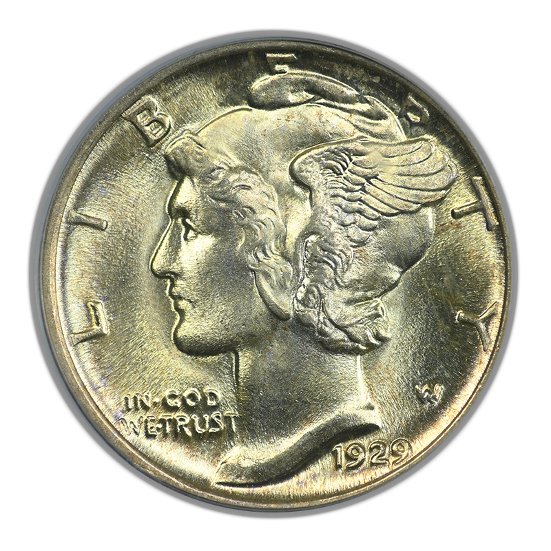 1929-S Mercury Dime 10C PCGS MS66