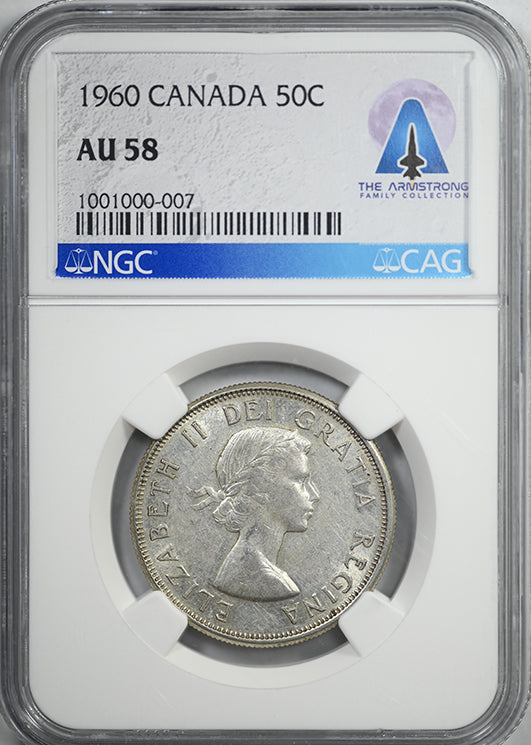 1960 Canada 50C Cents NGC AU58 - Armstrong Collection