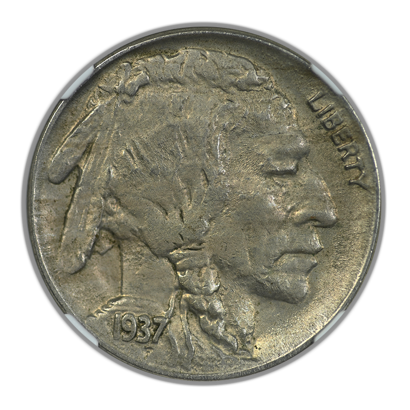 1937-D Buffalo Nickel 5C NGC AU55 - 3 Legs