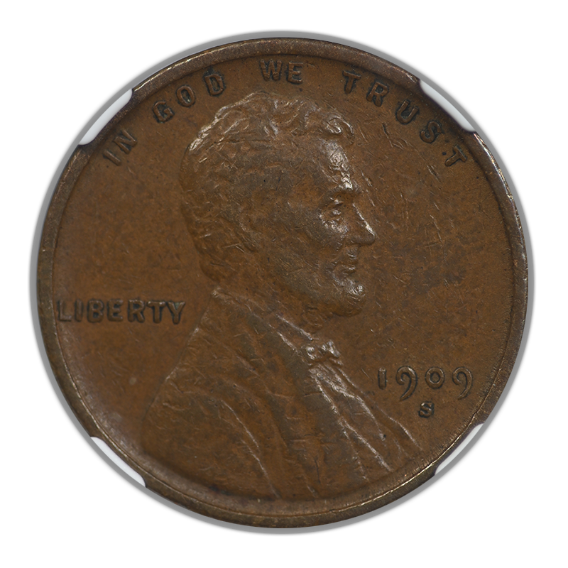 1909-S VDB Lincoln Wheat Cent 1C NGC XF45BN