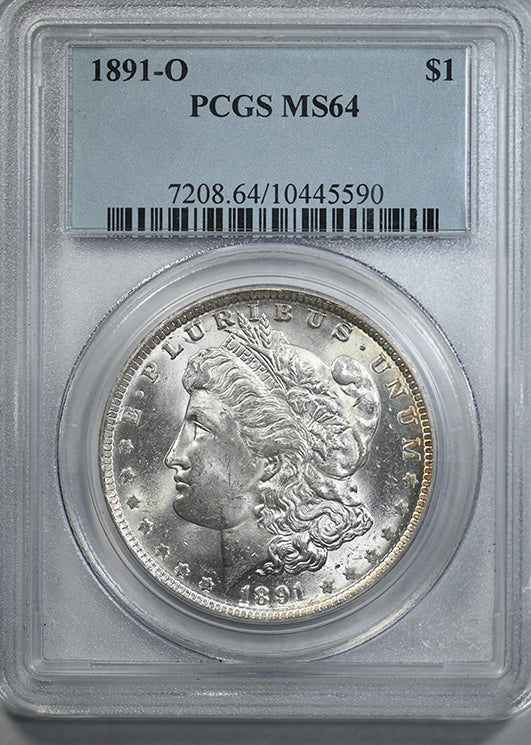 1891-O Morgan Dollar $1 PCGS MS64 Obverse Slab