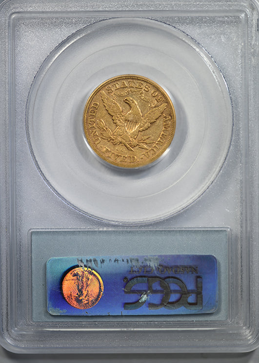 1872-CC Liberty Head Gold Half Eagle $5 PCGS VF25 Reverse Slab