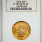 1907 Indian Head Gold Eagle $10 NGC Fatty MS62 - No Motto