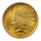 1907 Indian Head Gold Eagle $10 NGC Fatty MS62 - No Motto