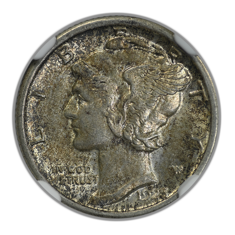 1923-S Mercury Dime 10C NGC AU58