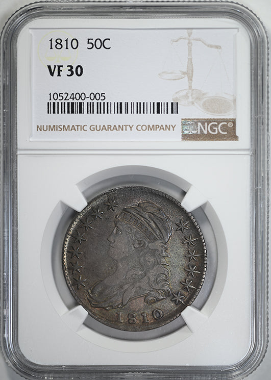 1810 Capped Bust Half Dollar 50C NGC VF30