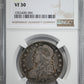 1827 Capped Bust Half Dollar 50C NGC VF30