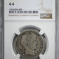 1892-S Barber Half Dollar 50C NGC G6