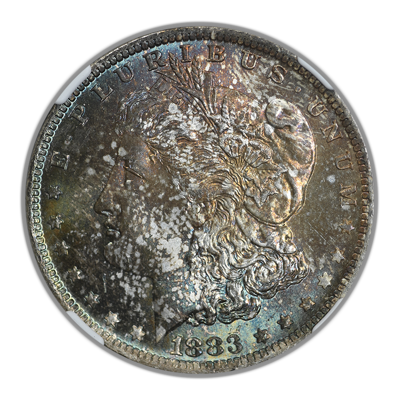 1883-O Morgan Dollar $1 NGC MS64 - TONED!