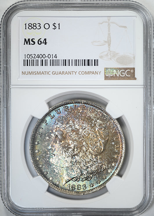 1883-O Morgan Dollar $1 NGC MS64 - TONED!