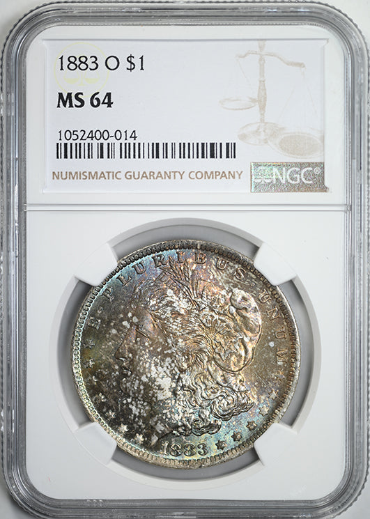 1883-O Morgan Dollar $1 NGC MS64 - TONED!