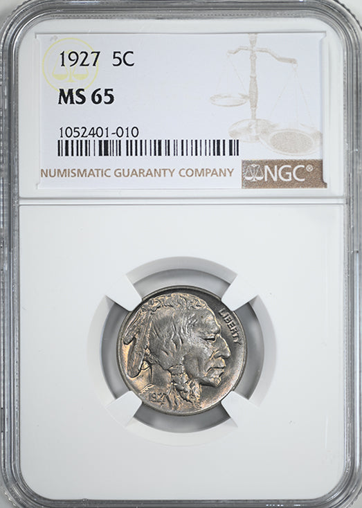 1927 Buffalo Nickel 5C NGC MS65