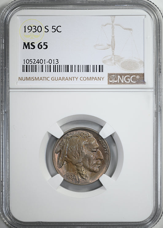 1930-S Buffalo Nickel 5C NGC MS65