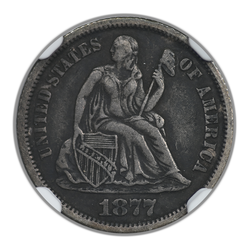 1877-CC Liberty Seated Dime 10C NGC XF40