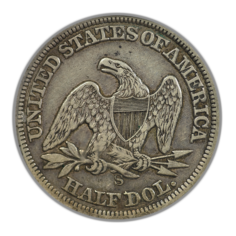1864-S Liberty Seated Half Dollar 50C PCGS XF40