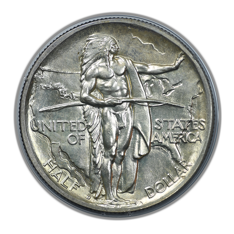 1939-D Oregon Trail Classic Commemorative Half Dollar 50C PCGS Rattler MS65 CAC - "109" Cert Number