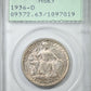 1936-D San Diego Classic Commemorative Half Dollar 50C PCGS Rattler MS63 - "109" Cert Number