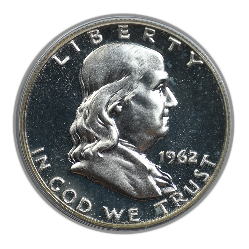1962 Proof Franklin Half Dollar 50C PCGS Rattler PR65