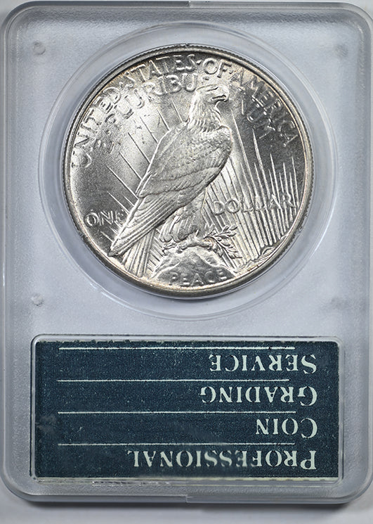 1934 Peace Dollar $1 PCGS Rattler MS63 CAC
